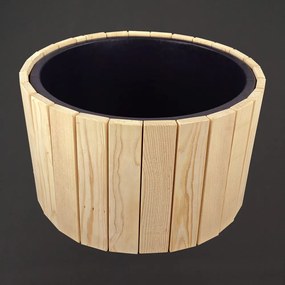 AMADEA Dřevěný designový obal s plastovou nádobou uvnitř, 54x54x30 cm