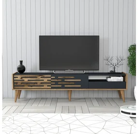 TV stolík/skrinka Tonase (orech + antracit) . Vlastná spoľahlivá doprava až k Vám domov. 1095461