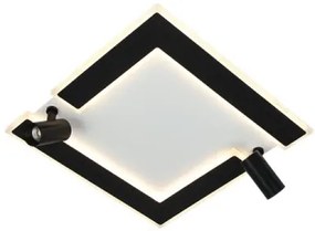 LED Stmievateľné stropné svietidlo LED/80W/230V 3000-6500K čierna +diaľkové ovládanie