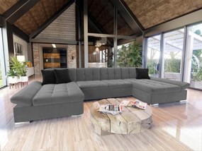 Rozkladacia rohová sedačka Agata, Dostupné poťahy: ekokoža Soft 011 + Lux 06 + Lux 5