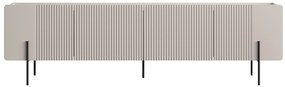 TV stolík Malmi 200 cm - kašmírová / crema bianca / čierna