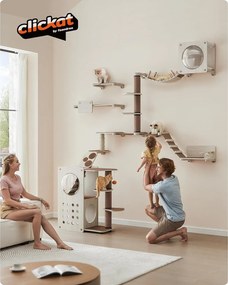 Kolekcia Feandrea Clickat – č. 004 Mačacie schody, rozšíriteľné, hnedá farba