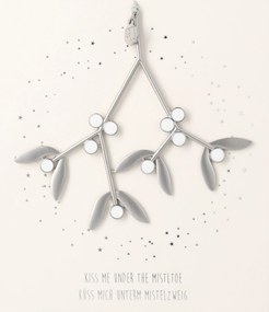 räder Kovová vianočná ozdoba Mistletoe Silver