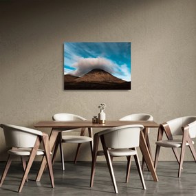 Sklenený obraz - Mrak nad vrcholkom (70x50 cm)