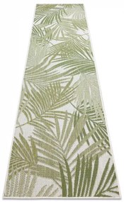 Koberec, behúň SISAL SION palmové listy, tropický 2837 ecru / zelený