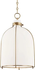 Hudson Valley závesné svietidlo Eldridge oceľ/sklo staromosadz/opál E27 1x13W