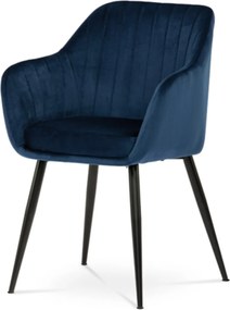 Jedálenská stolička Autronic 58x84 cm modrá látka PIKA BLUE4