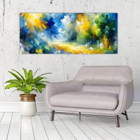 Obraz - Abstraktný slnečný deň (120x50 cm)
