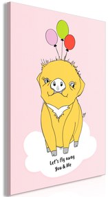 Artgeist Obraz - Soaring Pig (1 Part) Vertical Veľkosť: 60x90, Verzia: Premium Print