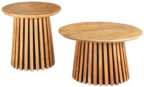 Sada konferenčných stolíkov Wadeline 70 cm akácia