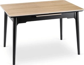 Stôl Keramický ADAMO 120-160 cm dub/čierny