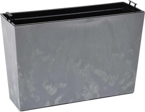 PLASTOVÝ KVETINÁČ BLOOM 36X56 CM IMITÁCIA BETÓNU SIVÁ