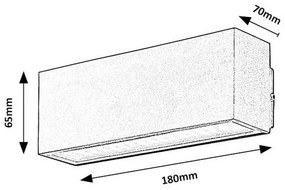 Rabalux 77075 vonkajšie nástenné LED svietidlo Mataro 10 W, čierna