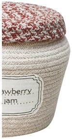 Krémový látkový detský kôš na hračky ø 20x23 cm Jam Jar – Lorena Canals