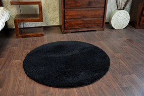 Okrúhly koberec SHAGGY MICRO čierna Veľkosť: kruh 100 cm