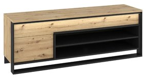 TV STOLÍK MAXIMO DUB ARTISAN / ČIERNY 155 cm