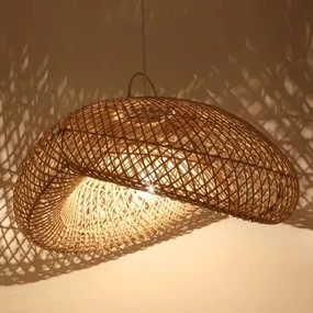 Ratanová lampa Luna stredná