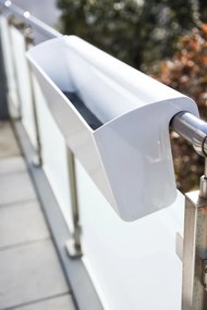 Balkónový hrantík BALKONA CLASSICO, plast, šírka 80 cm, biely lesk