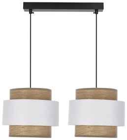 Luster na lanku FORNI 2xE27/40W/230V hnedá/biela