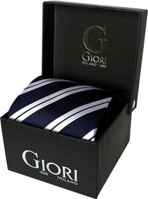 Hodvábna kravata Giori Milano RS0805, modrá a biela