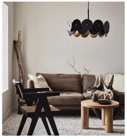Čierne závesné stropné svietidlo Markslöjd Vegas, ø 53 cm