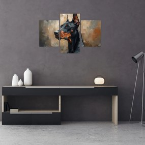 Obraz - Portrét Dobermana (90x60 cm)