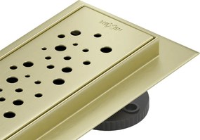 Mexen Flat 360° M12 sprchový žľab 80 cm, zlatá matná, 1A21080-40