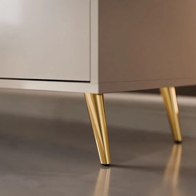 KOMODA ALWIN KAŠMÍR VYSOKÝ LESK 154 cm ZLATÉ NOŽIČKY 13 cm