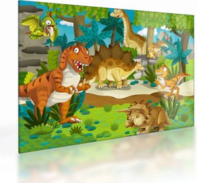 Sklenený obraz - Dinosauria (70x50 cm)