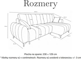Dizajnová rohová sedačka ALVIN