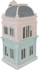 Decorative Figurine House 19x15x38 Cm Blue Plastic - 19*15*38 cm