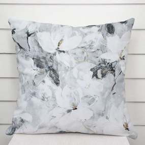 Biante Zamatová obliečka na vankúš Tamara TMR-006 Designové kvety na sivom 30 x 50 cm