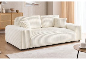 Krémová menčestrová pohovka 178 cm Justin – Ropez