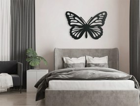 drevko 3D nálepka na stenu Motýľ Monarcha Rozmer obrazu: 22 x 32,5 cm, Farba dekorácie: Čierna
