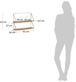 Svetlohnedá polička Kave Home Catrina