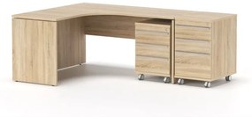 Drevona, PC stôl, REA PLAY RP-SRD-1600, ĽAVÝ, graphite