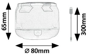Rabalux 76110 stolná LED lampa s reproduktorom Radelia, RGB, bluetooth, 3W, IP20