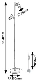 Rabalux 73046 - Stojacia lampa MAXIMILIAN 2xGU10/10W/230V