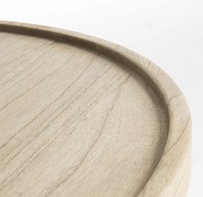 Konferenčný stolík z dreva mindi Kave Home Thais, ø 80 cm