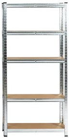 Kovový regál 70x30x154 cm strieborný