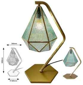 Tiffany štýl stolná lampa Rabalux 74200 NORAH GREEN 44*18,5