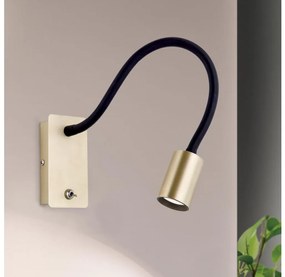 Orion WA 2-1342 - LED Flexibilná nástenná lampička KURT LED/5W/230V zlatá