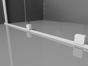 Mexen Velar, posuvné dvere do otvoru typ Walk-In 120 cm, 8mm číre sklo, biela, 871-120-000-03-20