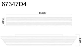 Globo 67347D4 - LED stropné svietidlo HAYDEN LED/30W/230V 3000K 80x20 cm