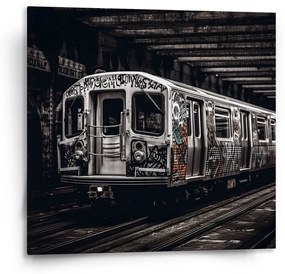 Sablio Obraz Městské metro s graffiti - 110x110 cm