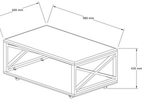 Konferenčný stolík Yuso Walnut