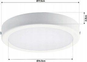 LED okrúhle vstavané svietidlo Philips - 12W 1200lm 4000K - biela lampa