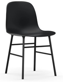 Stolička Form Chair – čierna/čierna oceľ