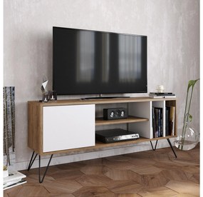 TV stolík/skrinka Mistique 140 (orech + čierna + biela) . Vlastná spoľahlivá doprava až k Vám domov. 1102364