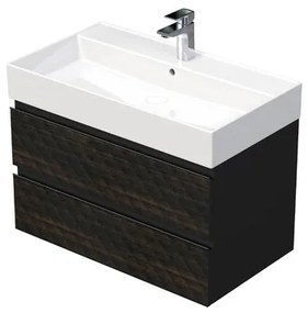 Kúpeľňová skrinka s umývadlom SAT Cube Way 80x47,5x46 cm hnedá mat CUBE3D46802ZHSAT, 1 ks